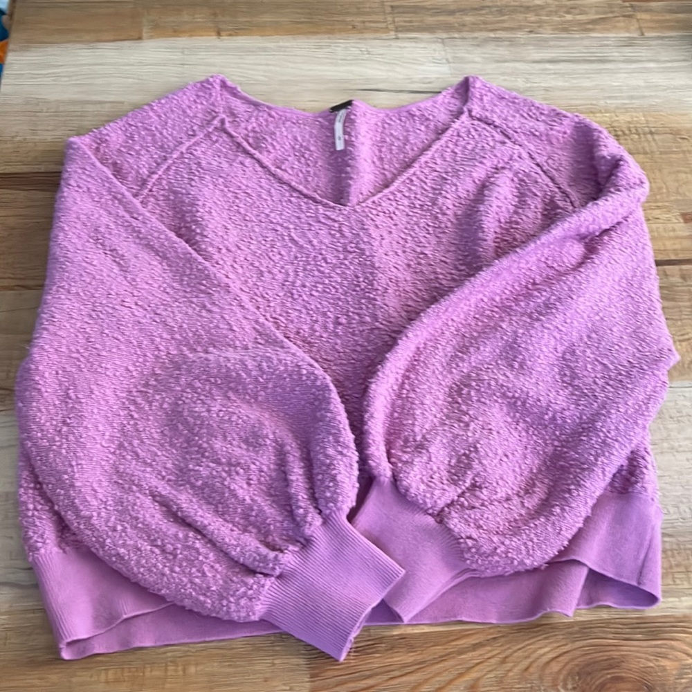 Free People crop sweatshirt sz Lg